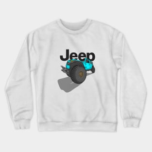 Jeep Design - Ocean Blue Crewneck Sweatshirt